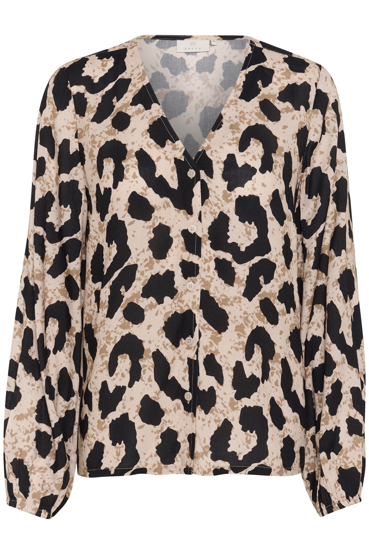 KAFFE Maira Bluse Large Animal Print Brun