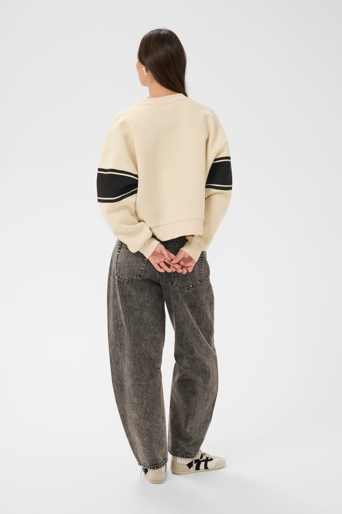 KAFFE Assia Sweatshirt Turtledove Creme Sort