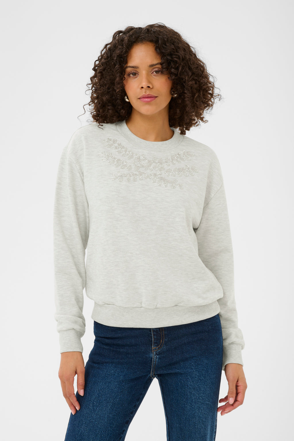 KAFFE Daniela Sweatshirt Light Grå Melange
