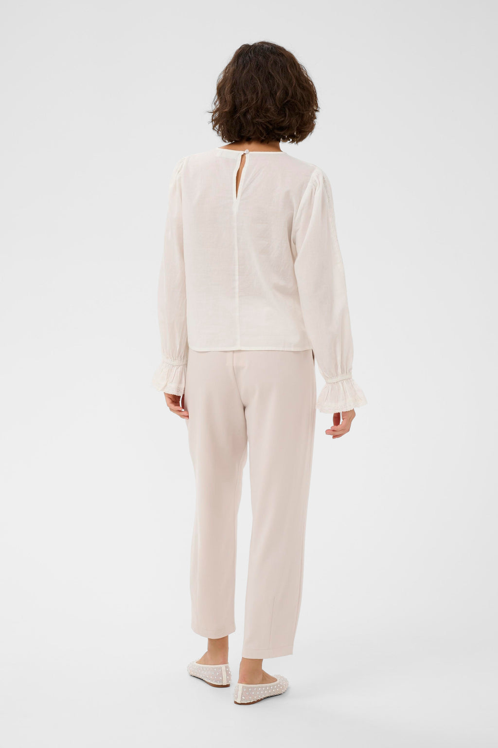 KAFFE Claris Bluse Chalk Hvid