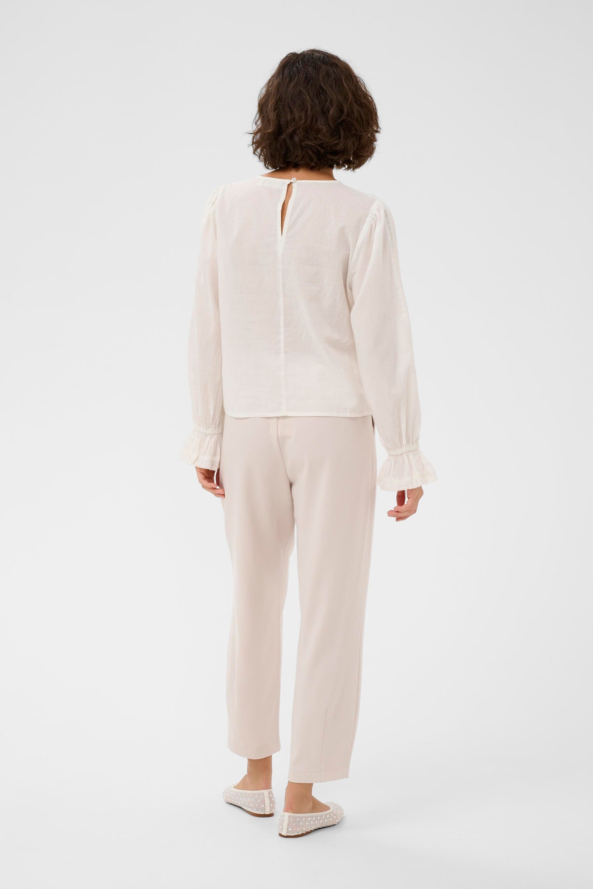 KAFFE Claris Bluse Chalk Hvid
