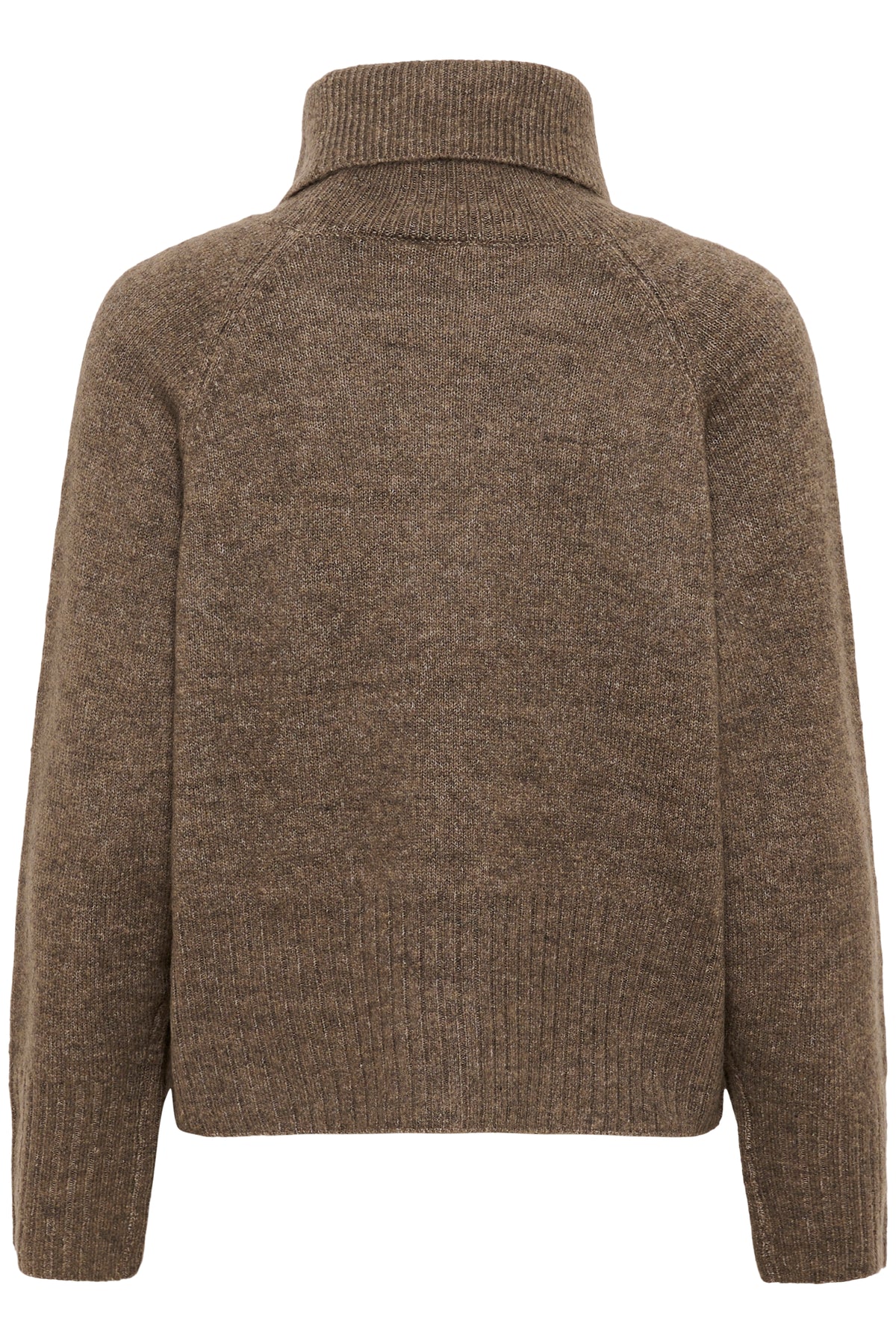 KAFFE Erin Rullekrave Pullover Morel Melange Brun