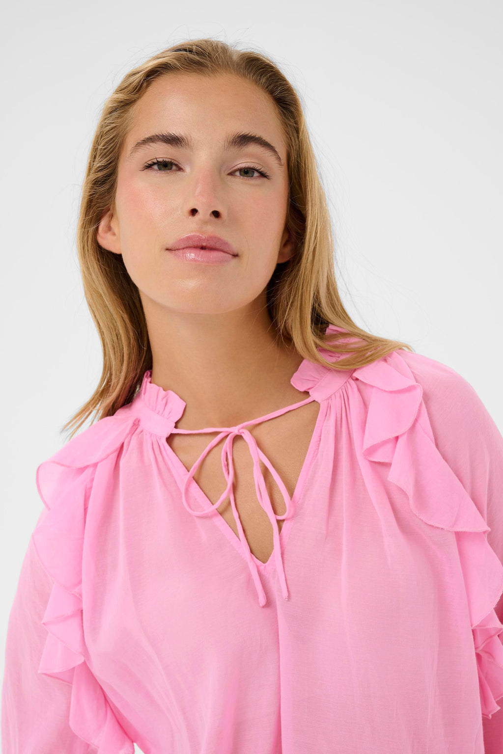 KAFFE Flora Bluse Frosting Pink