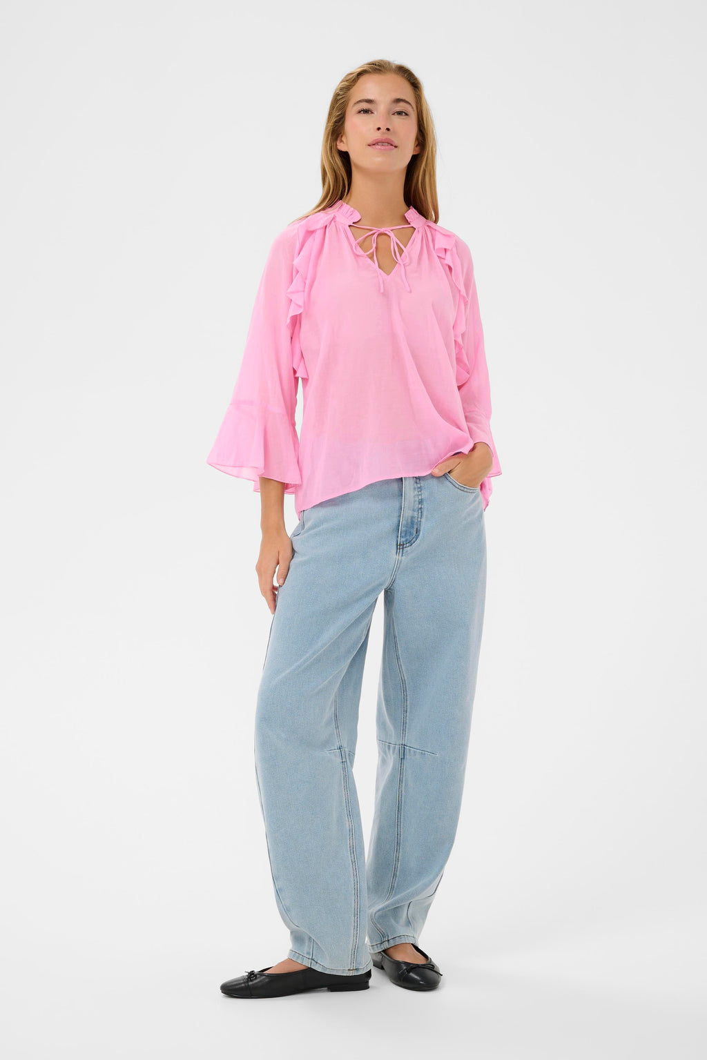KAFFE Flora Bluse Frosting Pink