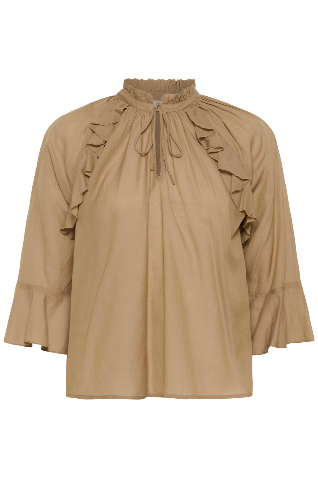 KAFFE Flora Bluse Petrified Oak Brun