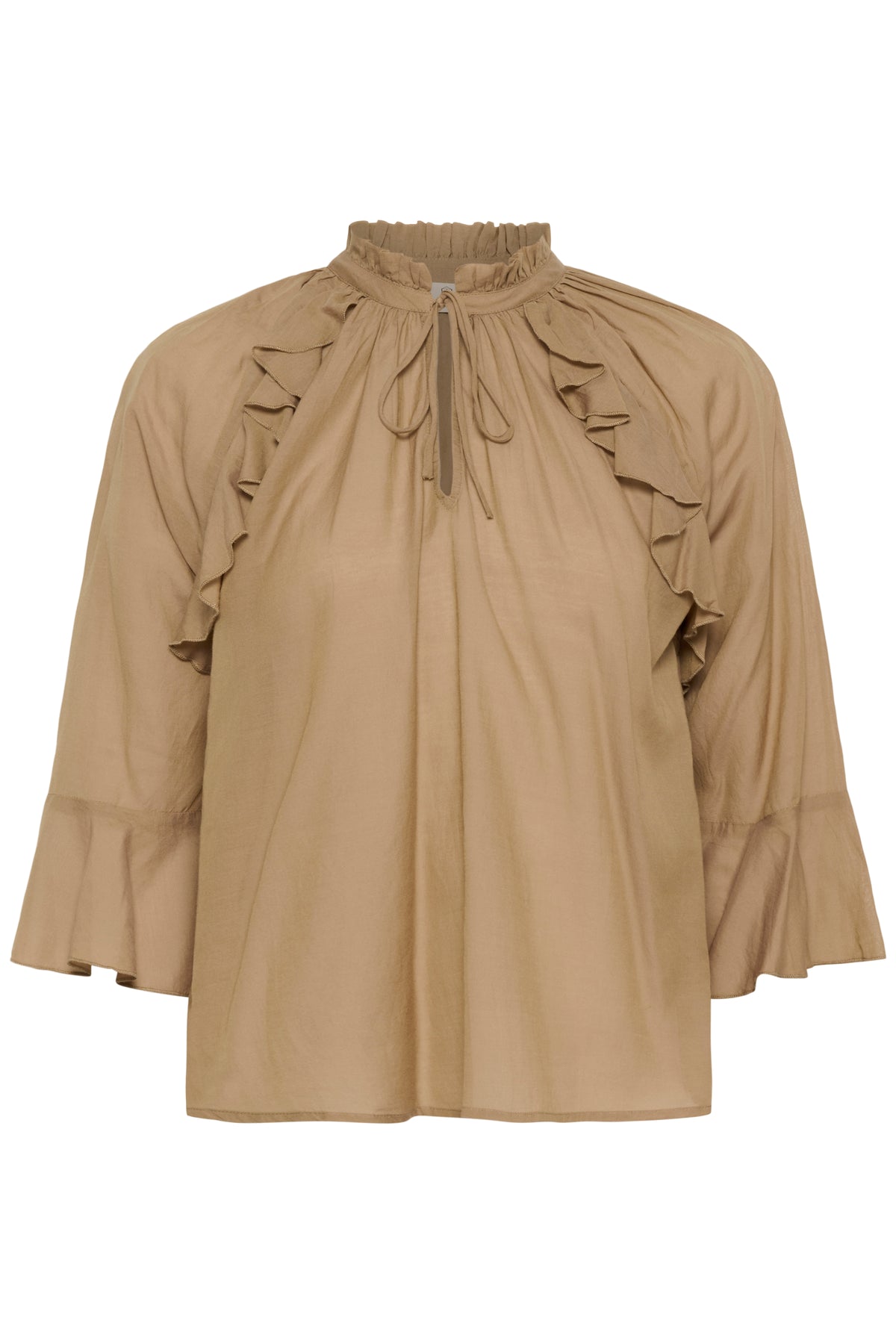 KAFFE Flora Bluse Petrified Oak Brun