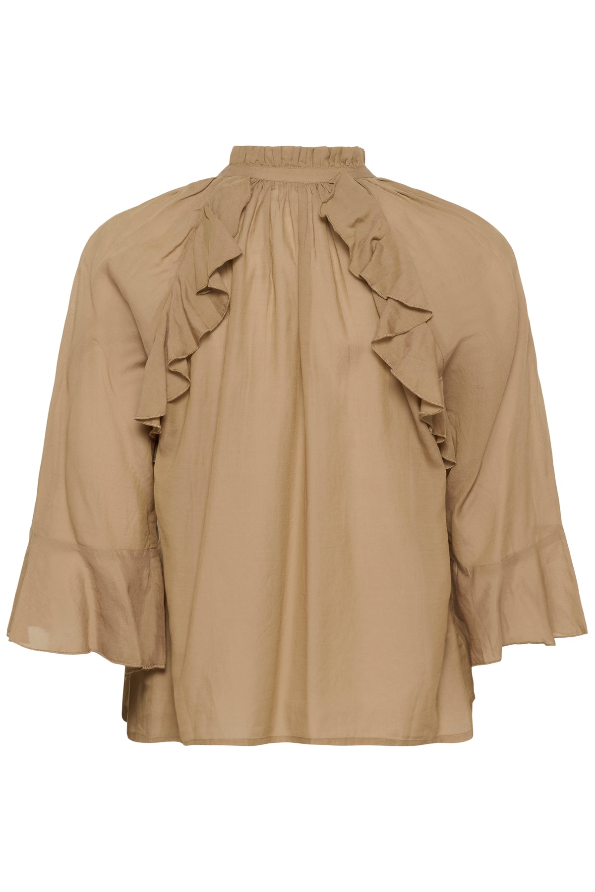 KAFFE Flora Bluse Petrified Oak Brun