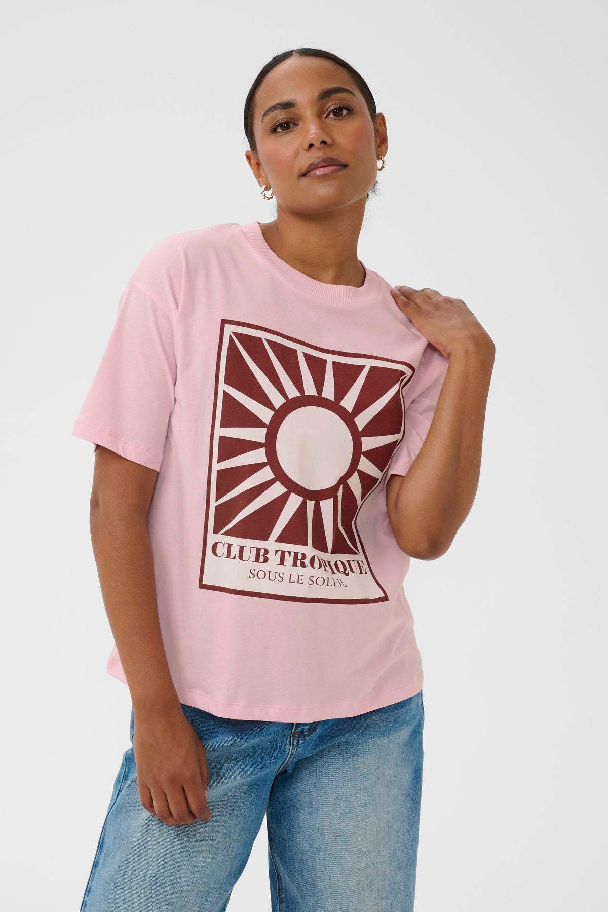 KAFFE Kelly T-shirt Ballerina Lyserød