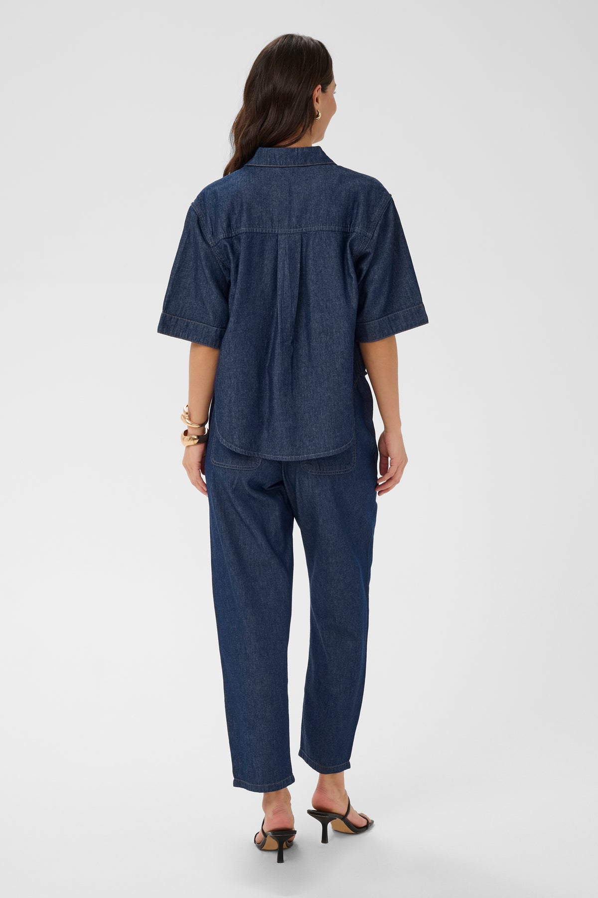 KAFFE Jade Skjorte Denim Mørk Blå