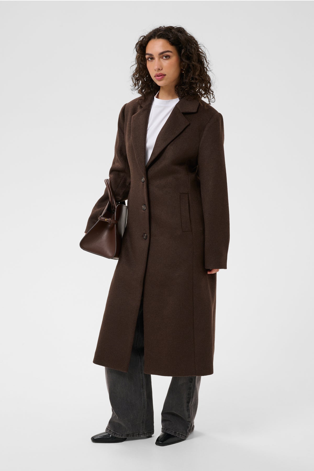 KAFFE Ninna Blazer Frakke Coffee Bean Brun