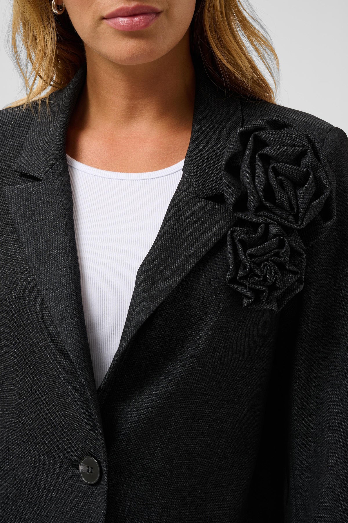 KAFFE Gabby Blazer Dark Grå Melange