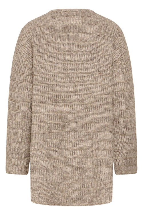 KAFFE Kikki Cardigan Desert Taupe Melange Brun