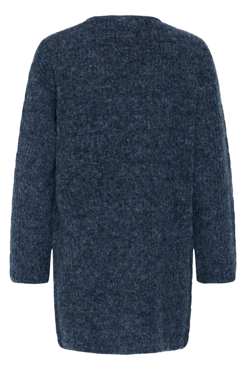 KAFFE Kikki Cardigan Graphite Melange Blå