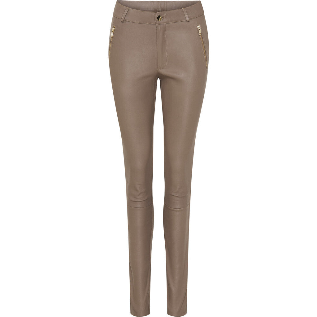 NOTYZ Leggings w Saddle Zip Taupe w Light Gold acc