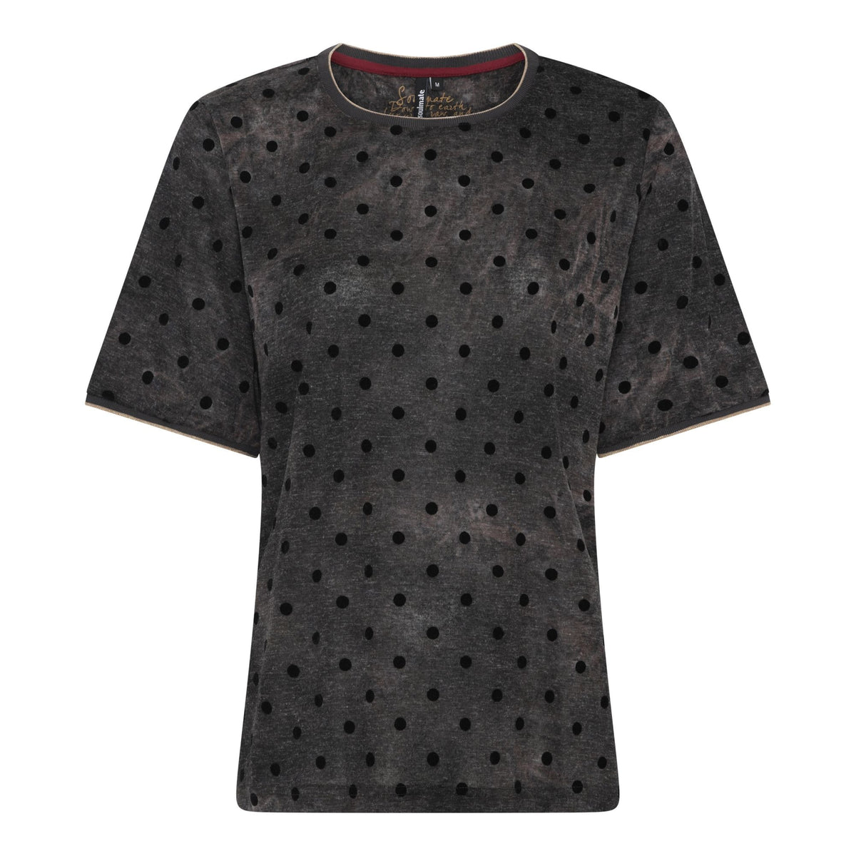 Soulmate Dottie 2 T Shirt Dots Mørk Grå