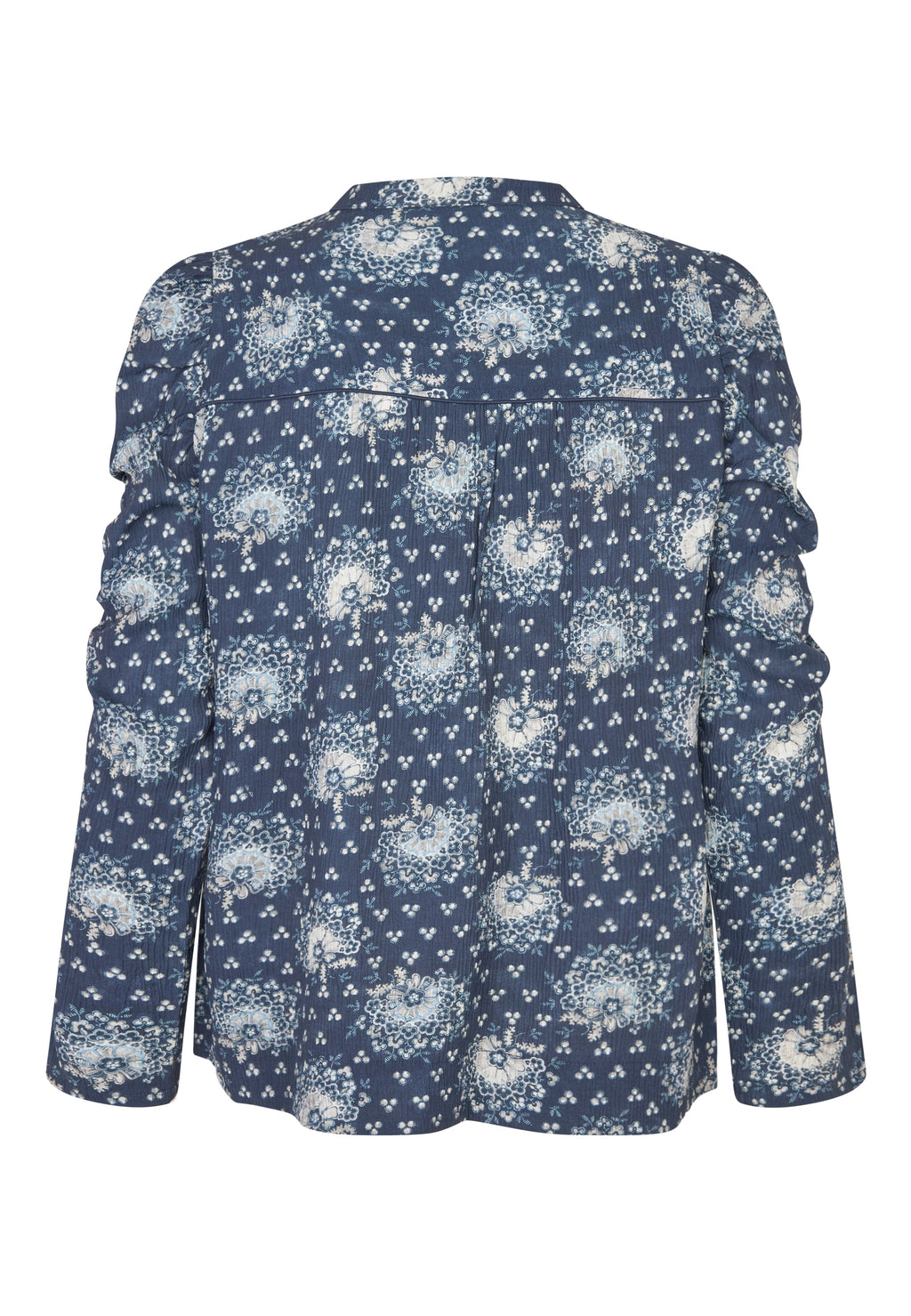 Blå bluse med et smukt print fra Dea Kudibal