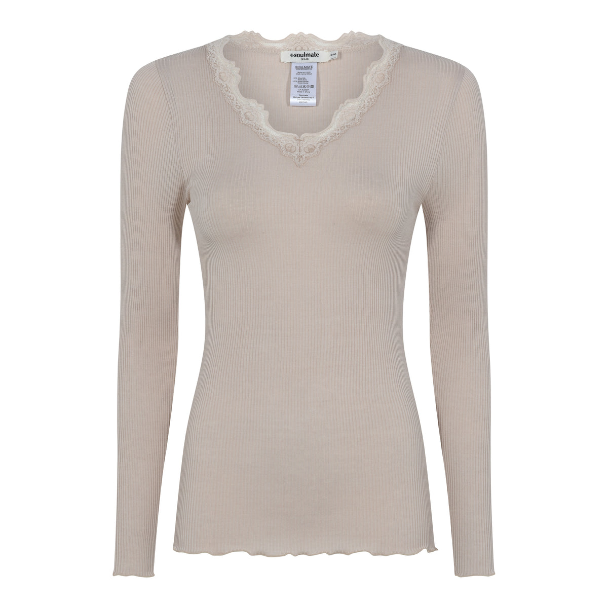Soulmate Silky 2 T-shirt Jersey Dusty Beige
