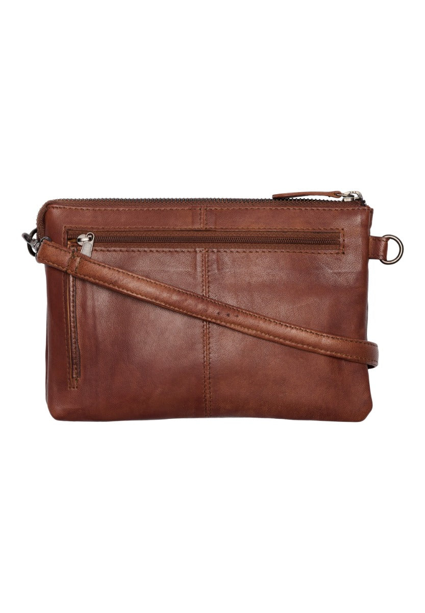 Orchid Taske med Rem Dark Cognac