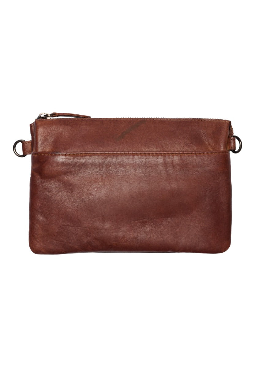 Orchid Taske med Rem Dark Cognac