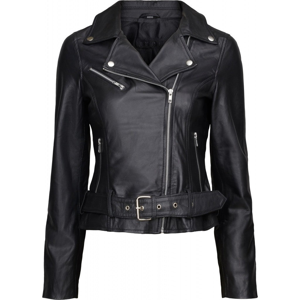 BTF CPH Biker Jakke Lammeskind Sort