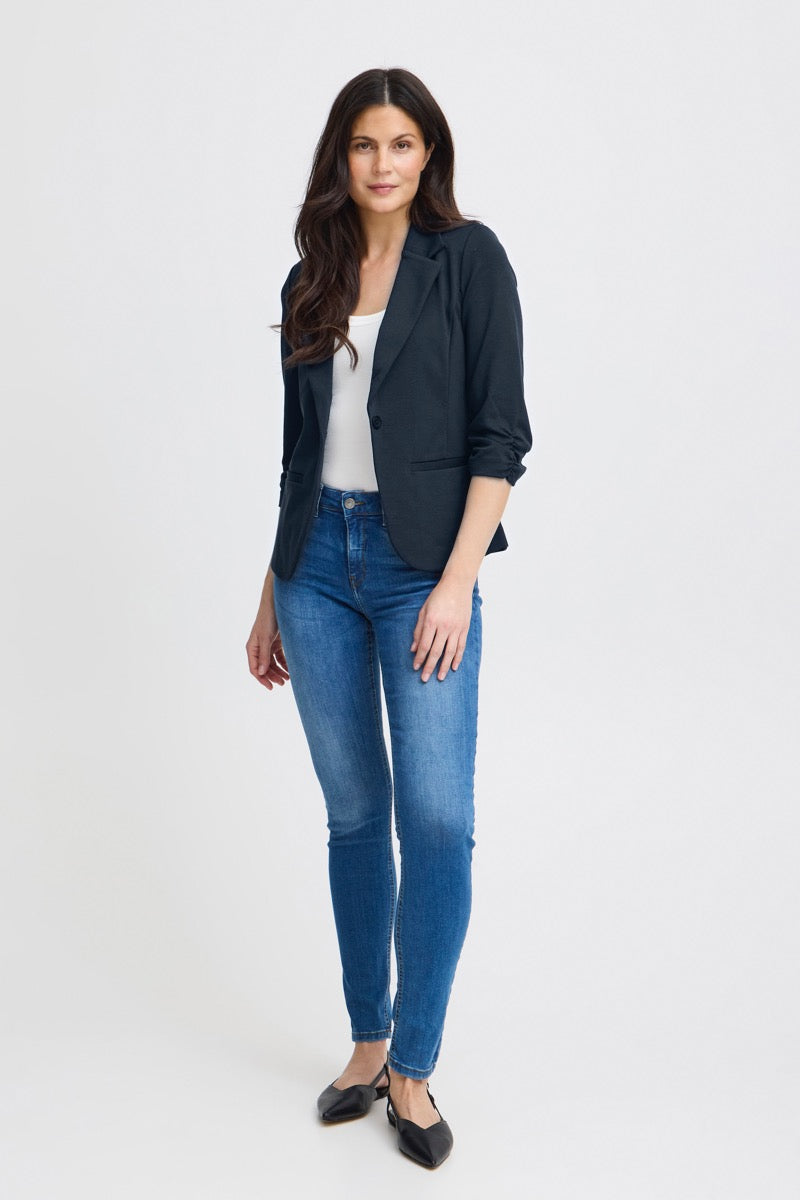 Fransa Zablazer 1 Blazer Dark Peacoat Blå