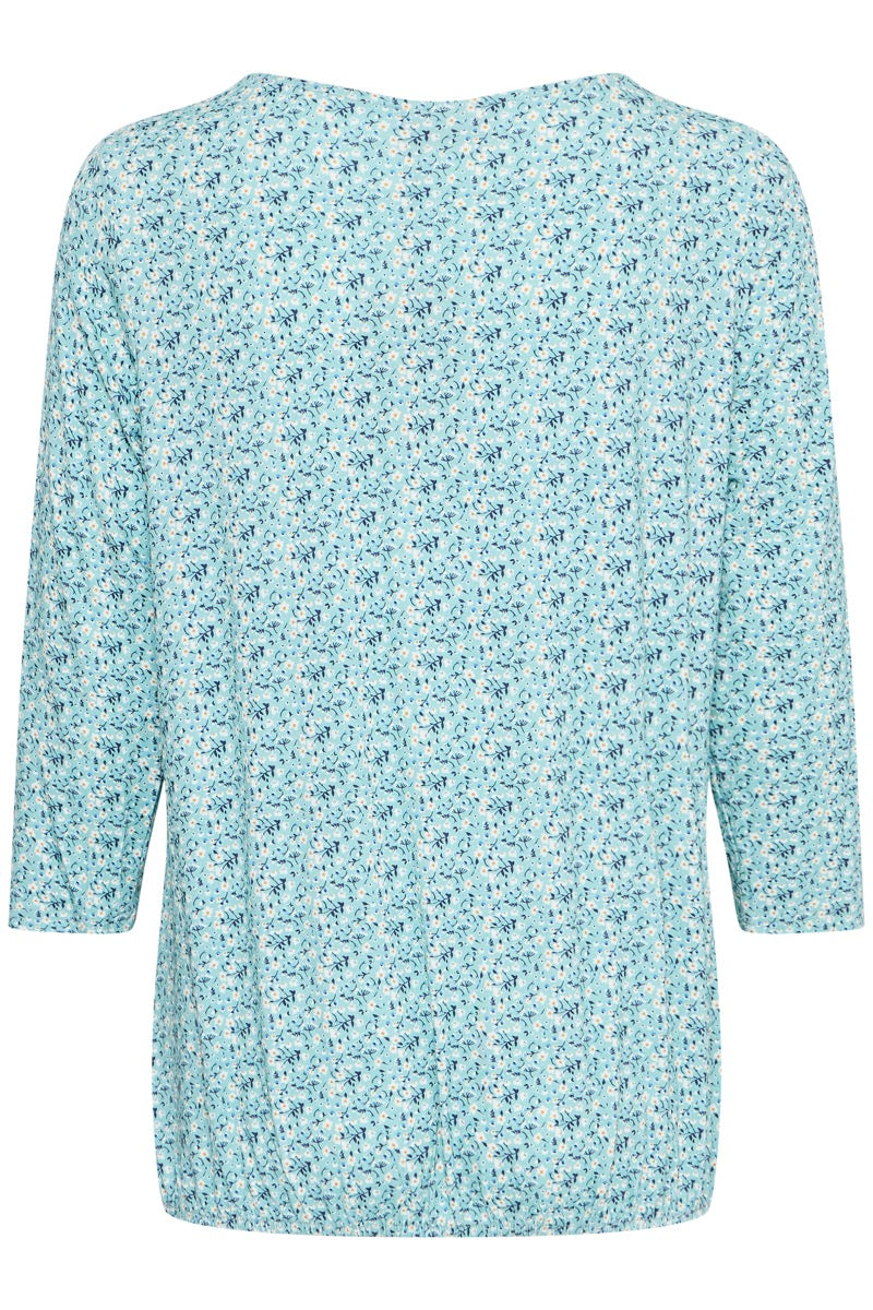 Fransa Emfloral 1 T-shirt Blomstret Aquifer Grøn
