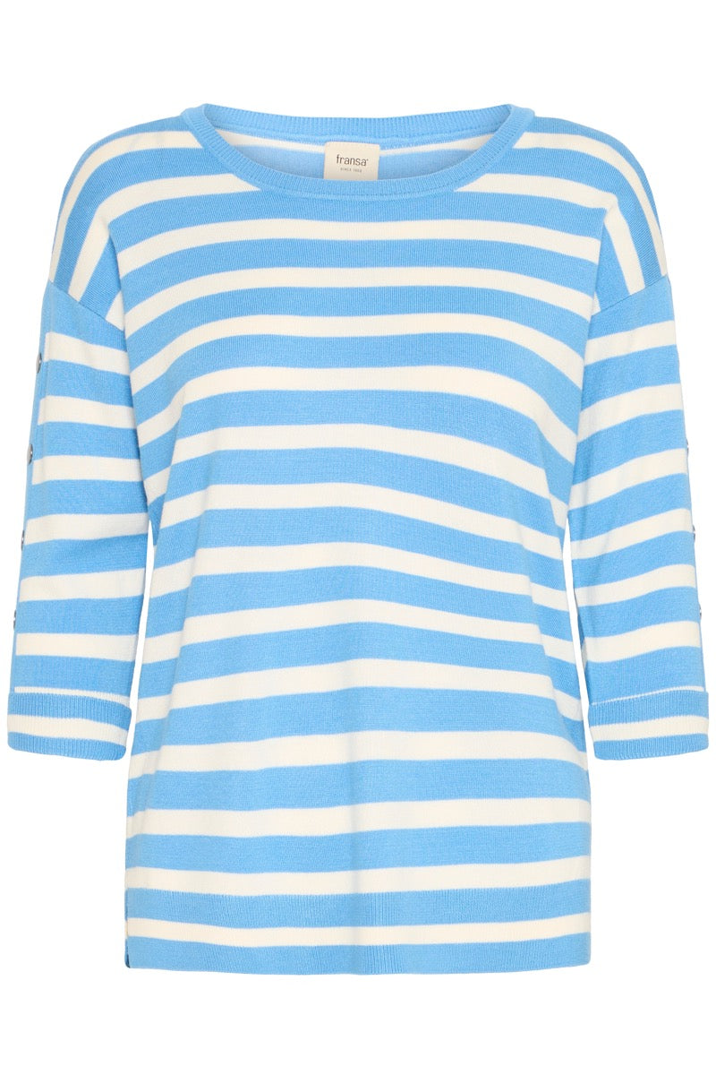 Fransa Besmock 4 Pullover Azure Blå Mix