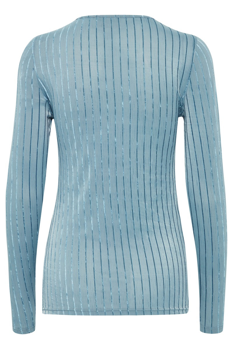 Fransa Mesh T-shirt 3 Bluestone Blå