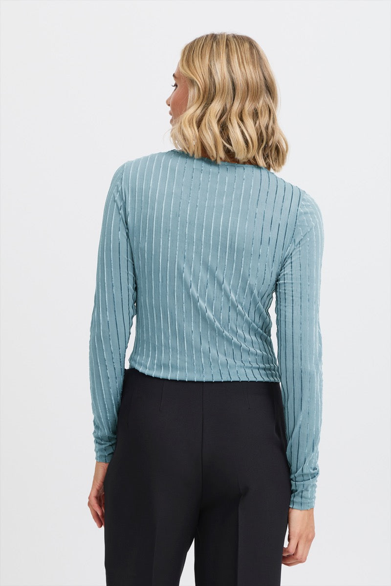 Fransa Mesh T-shirt 3 Bluestone Blå