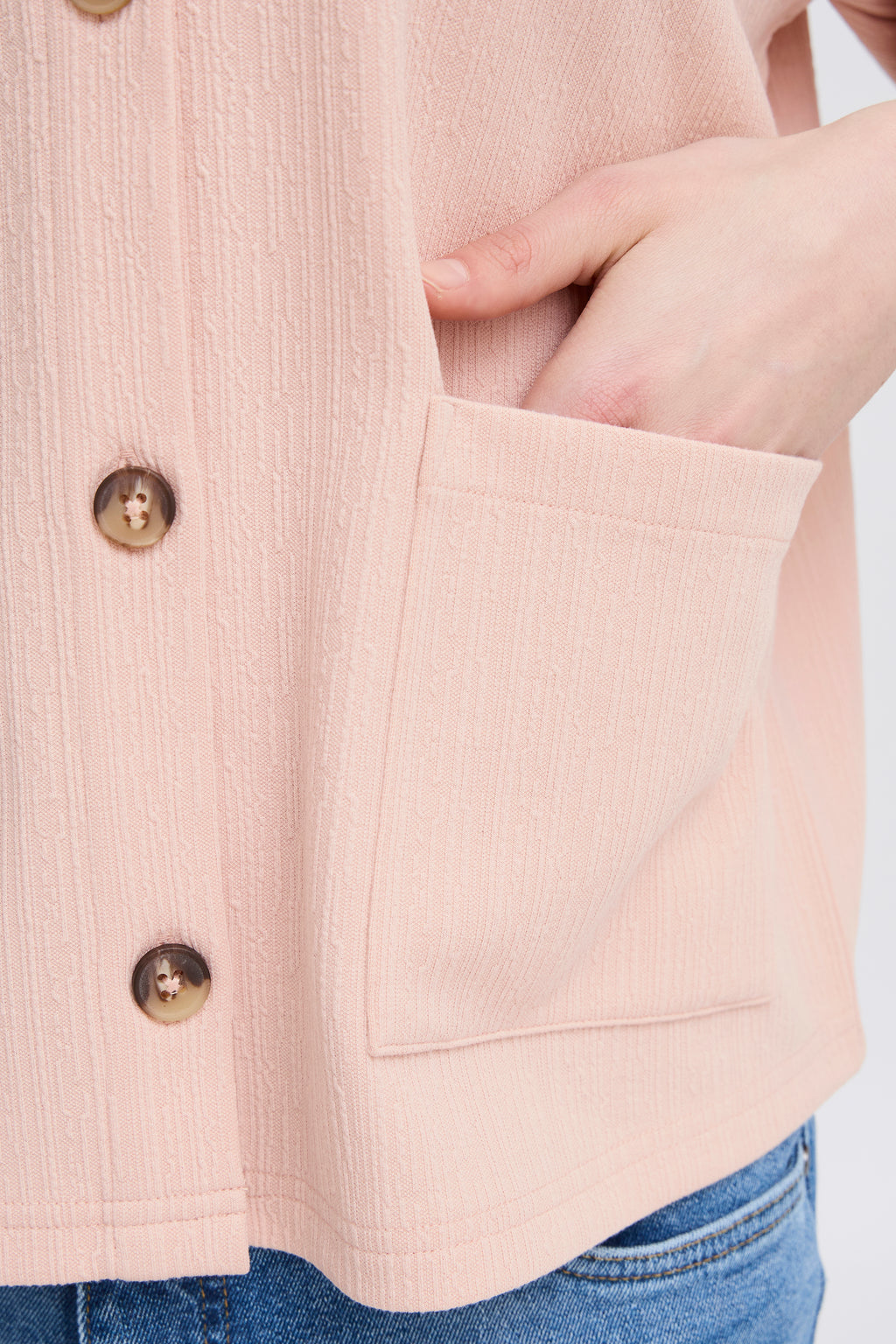 Fransa Carla Cardigan 2 Rosa Smoke