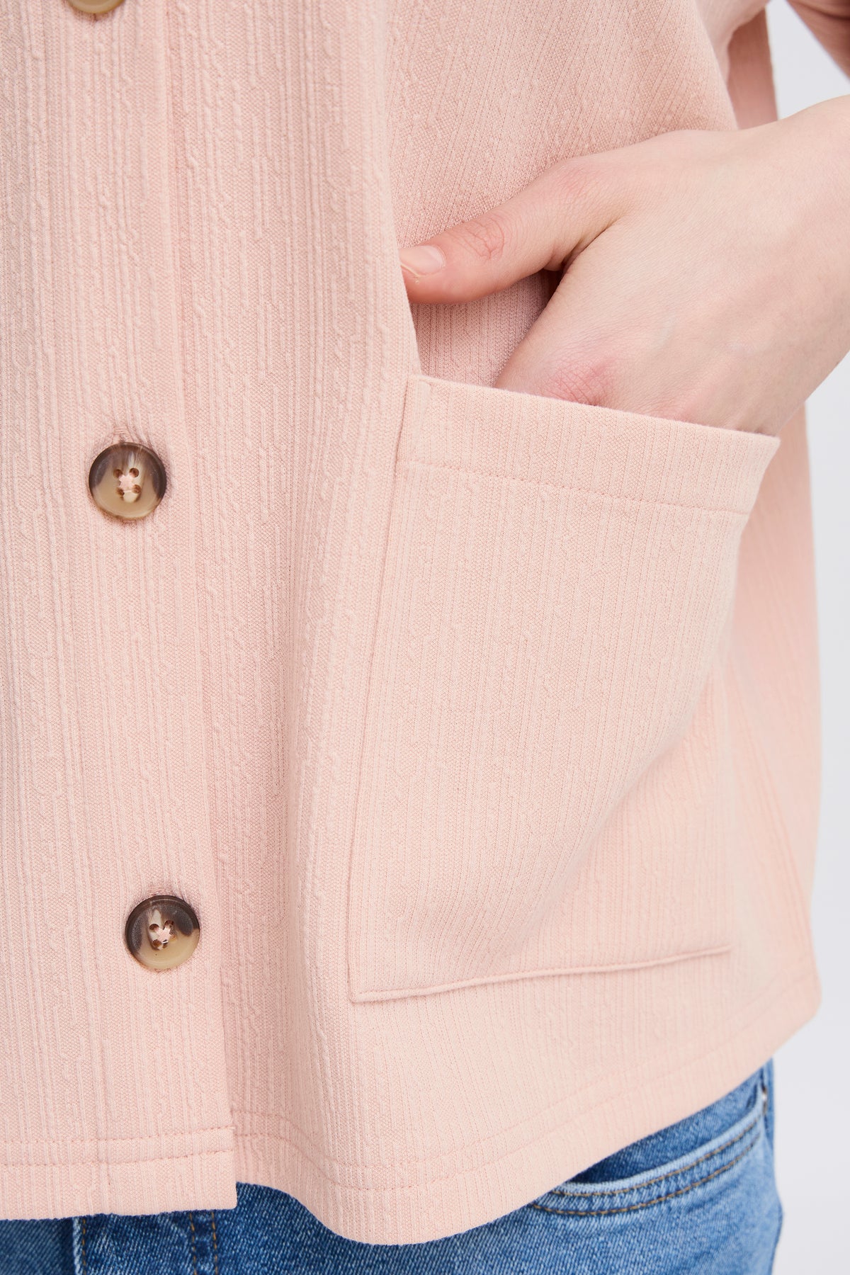Fransa Carla Cardigan 2 Rosa Smoke