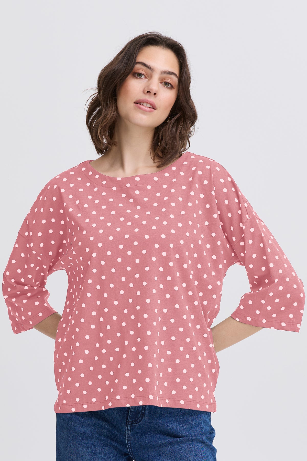 Fransa Siva T Shirt 3 Nostalgia Rosa