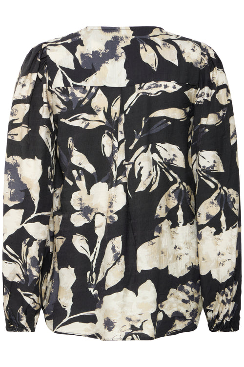 Fransa Ariana Bluse 4 Blomstret Sort