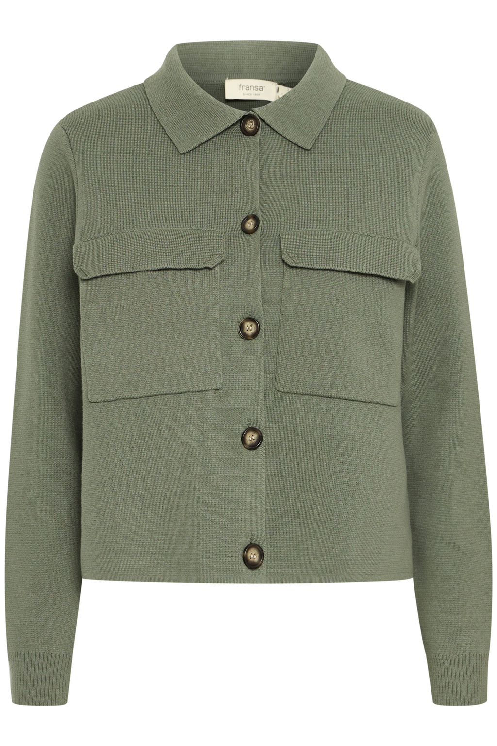 Fransa Ita 1 Cardigan Agave Grøn