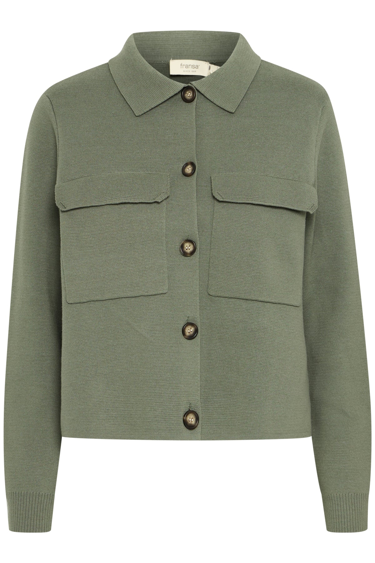 Fransa Ita 1 Cardigan Agave Grøn