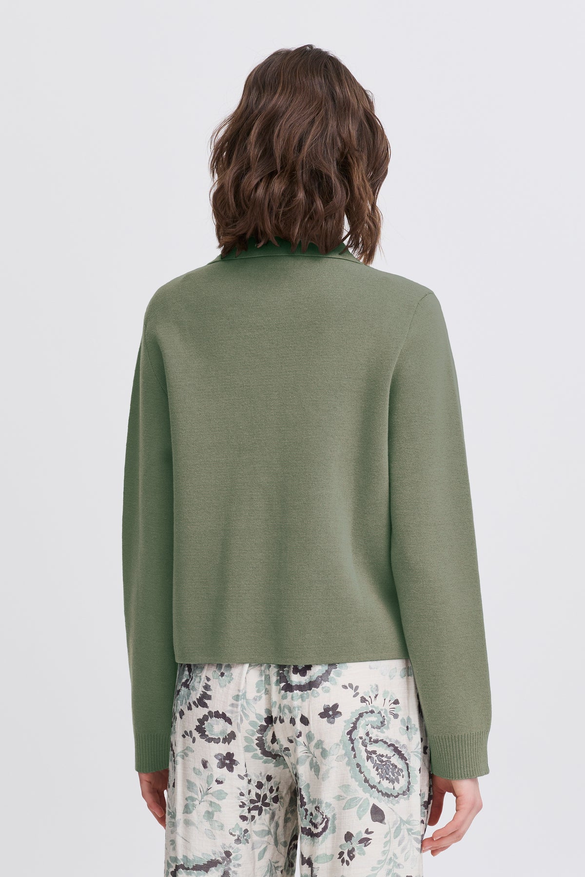 Fransa Ita 1 Cardigan Agave Grøn