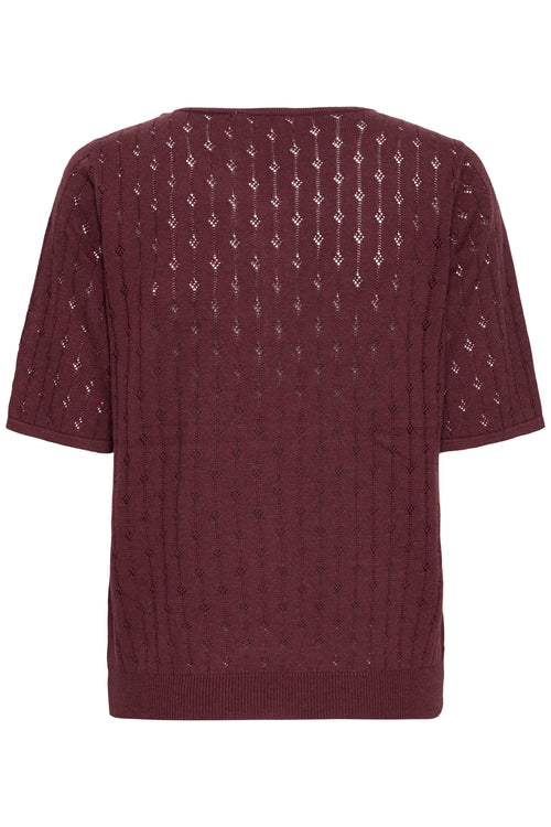 Fransa Pointella Pullover 2 Fudge Rød