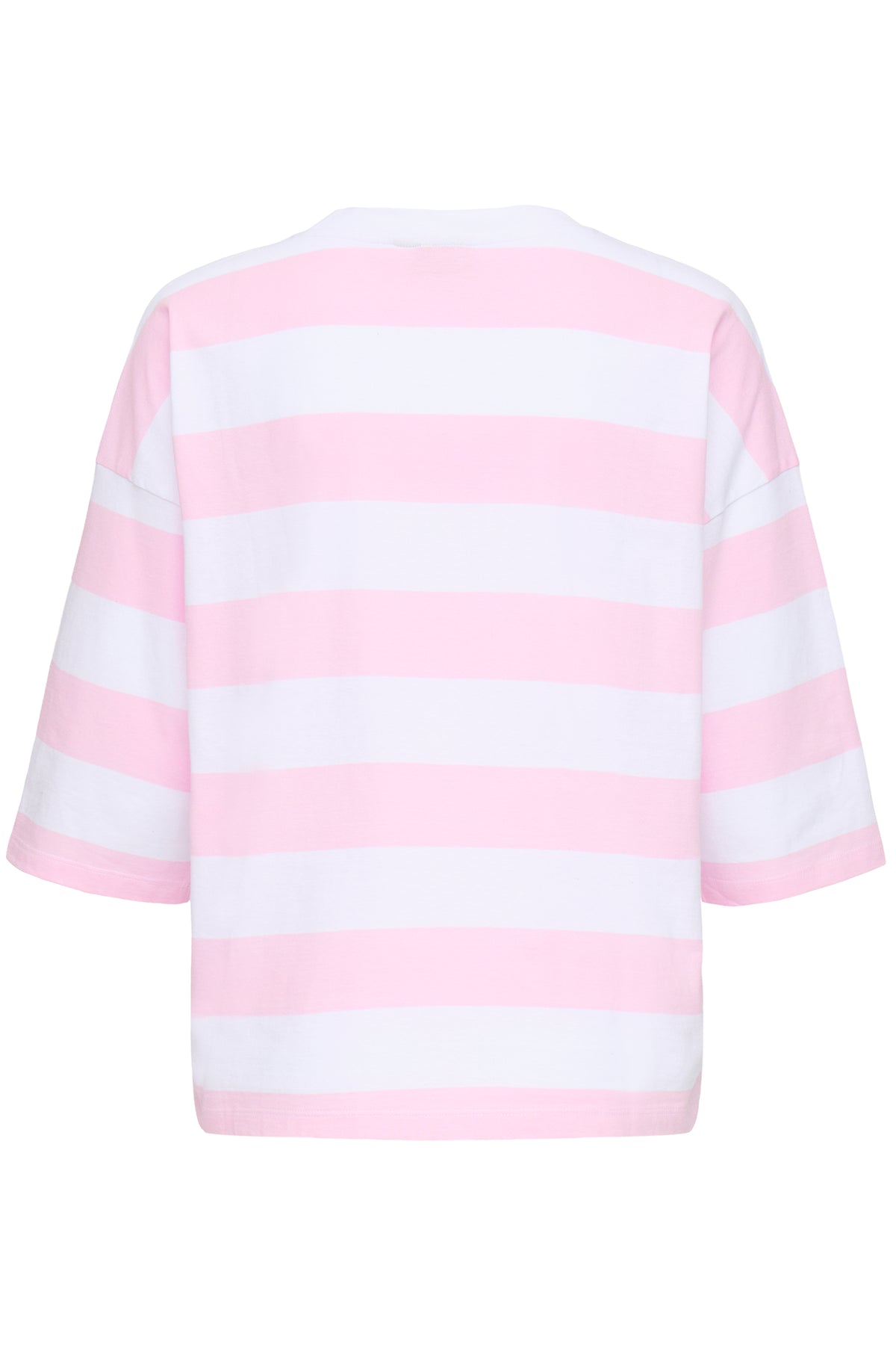 Fransa Milda T-shirt 1 Stribet Hvid w Cameo Pink