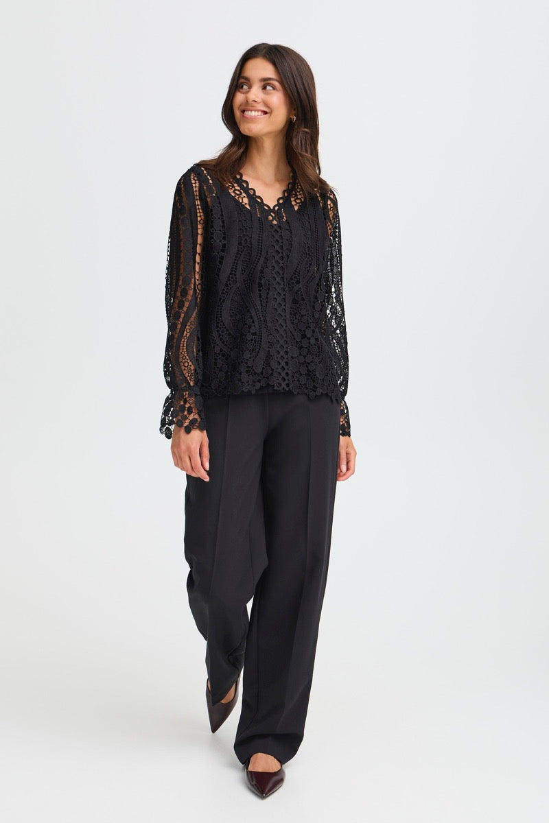 Fransa Belle Bluse 2 Meteorite Sort
