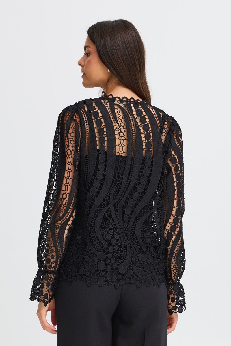 Fransa Belle Bluse 2 Meteorite Sort