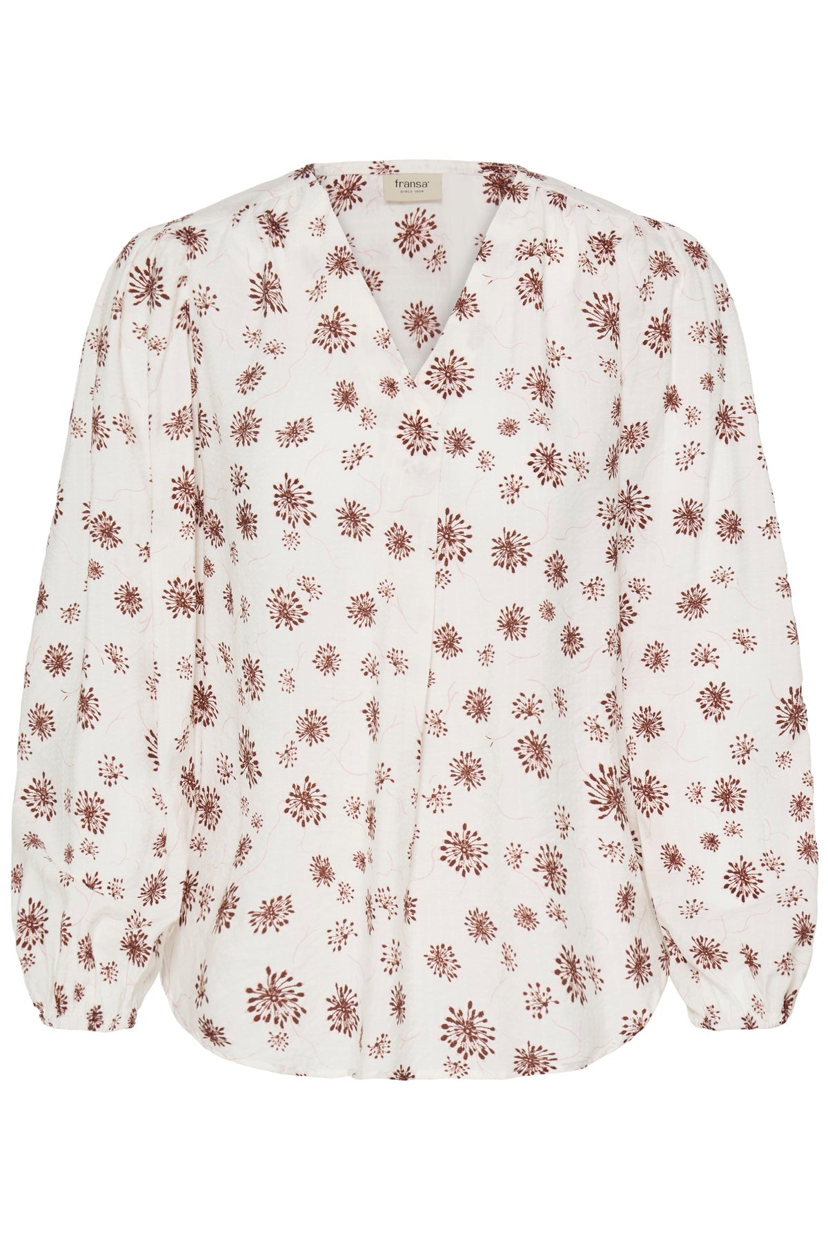 Fransa Kalia Bluse 1 Blomster Whisper Hvid