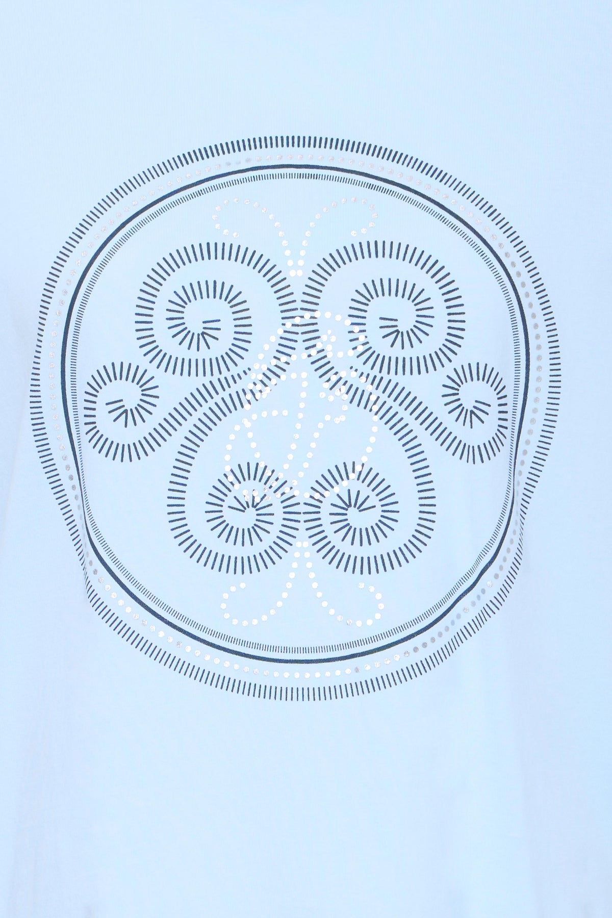 Fransa Zary 1 T-shirt Ice Water Blå w Salute Sølv Foil