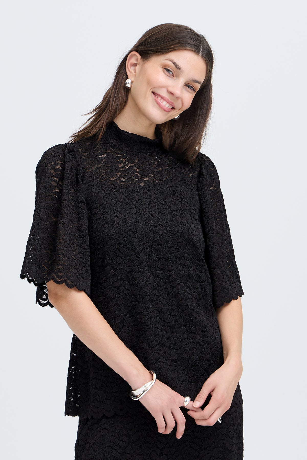Fransa Amelia Bluse 1 Meteorite Sort