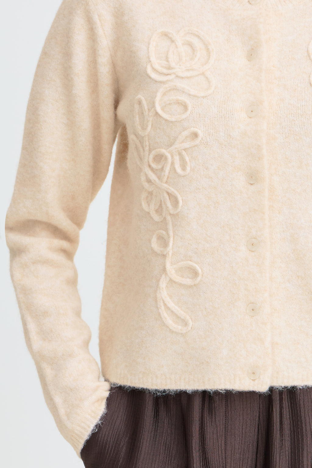 Fransa Kendra Cardigan 4 Oatmeal Melange Sand