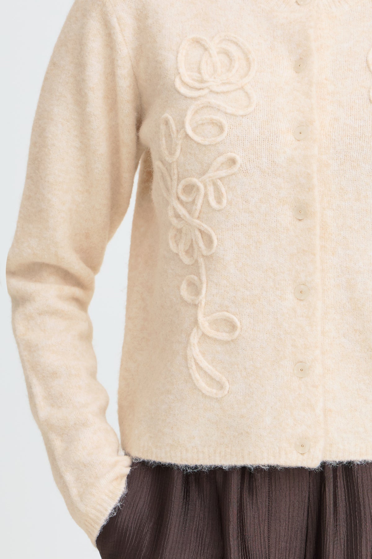 Fransa Kendra Cardigan 4 Oatmeal Melange Sand