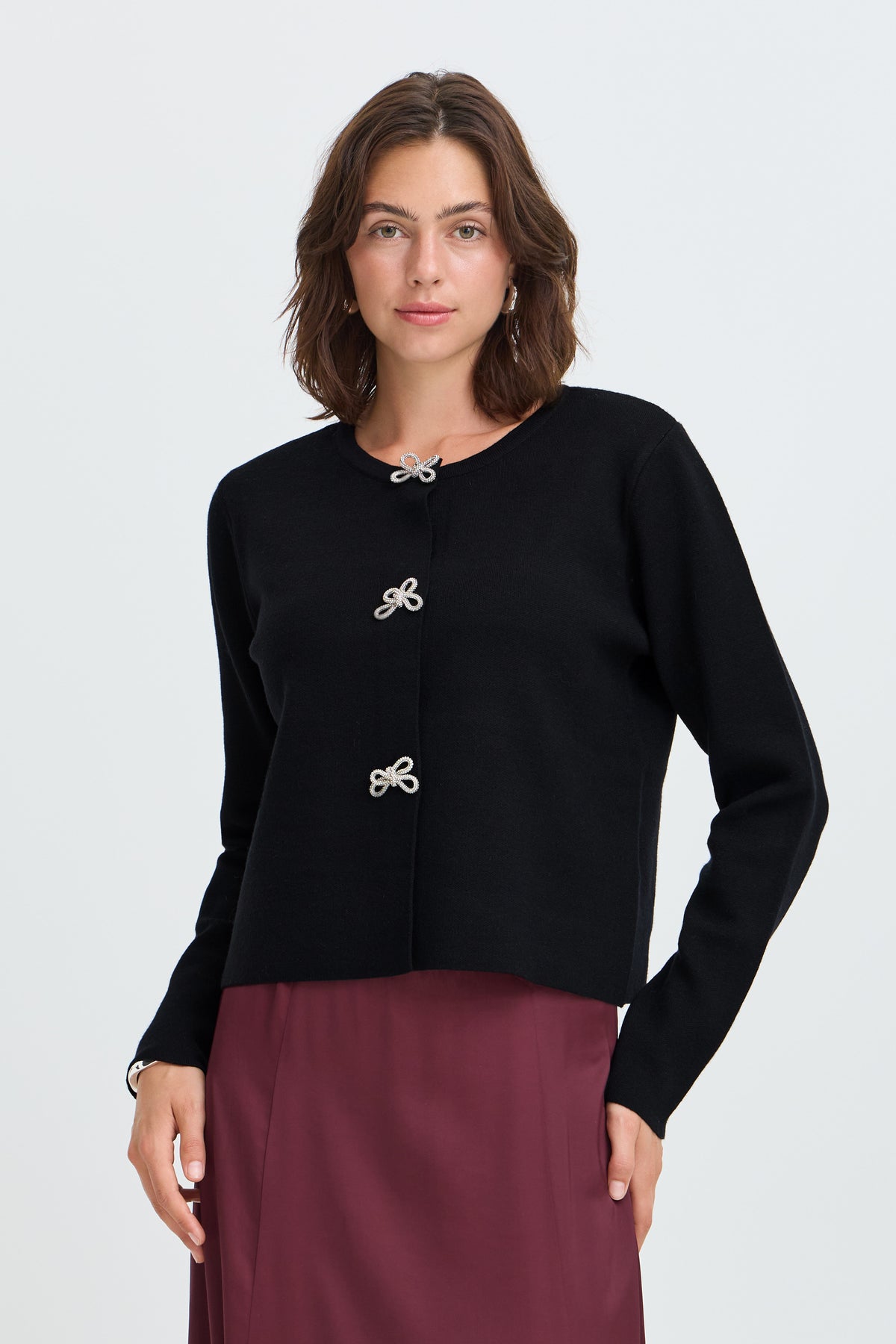Fransa Sally Cardigan 9 Meteorite Sort
