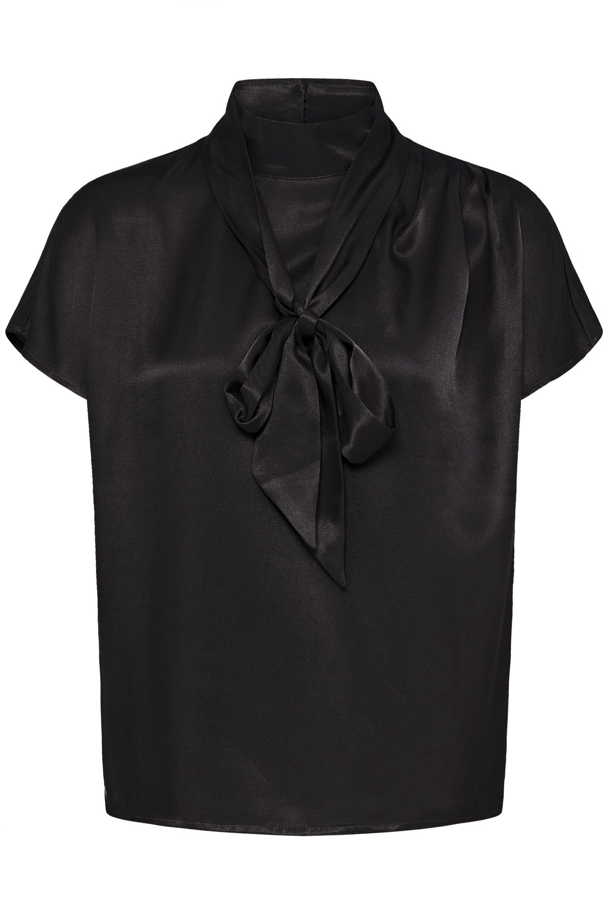 Fransa Shiny Bluse 1 Meteorite Sort