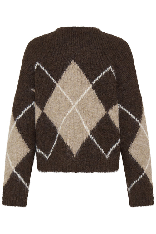 Fransa Charleen Cardigan 3 Hot Fudge Brun