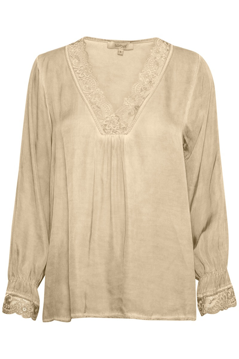 Sorbet Whitney Bluse Sandshell