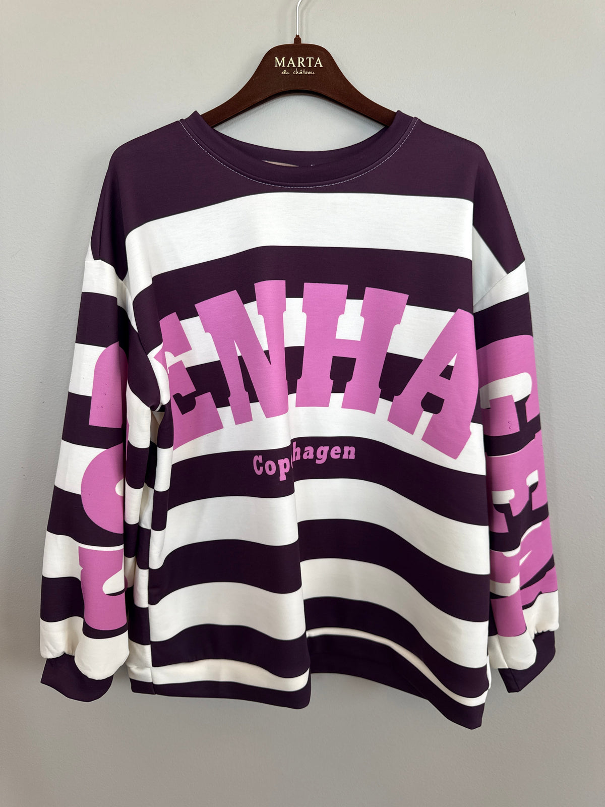 Marta Du Chateau Nerina Sweatshirt Bordeaux Pink